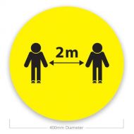Social Distance Floor Stickers - 2m (Pack of 10)