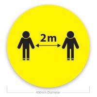 Social Distance Floor Stickers - 2m (Pack of 10)
