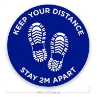Social Distance Floor Stickers - Keep Your Distance (Pack of 10)