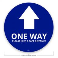 Social Distance Floor Stickers - One Way (Pack of 10)