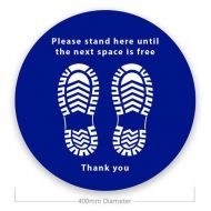 Social Distance Floor Stickers - Please Stand Here (Pack of 10)